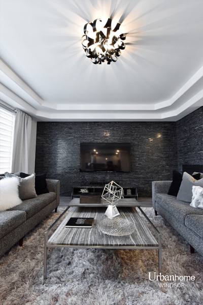 modern entertainment wall interior design project