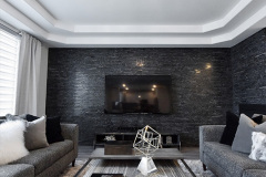 modern entertainment wall interior design project