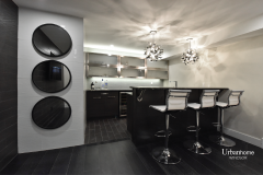 Bar area in a modern interior design project