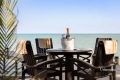 Lakeshore Lakehouse Design - Bar Table on the dock