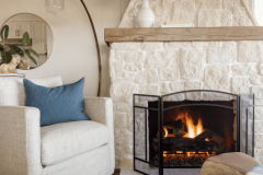 Lakeshore Lakehouse Design - Fireplace Feature Wall