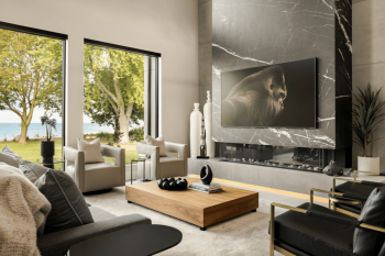 Website Portfolio images - Living Room facing fireplace with View Website Portfolio images - Living Room facing fireplace with View