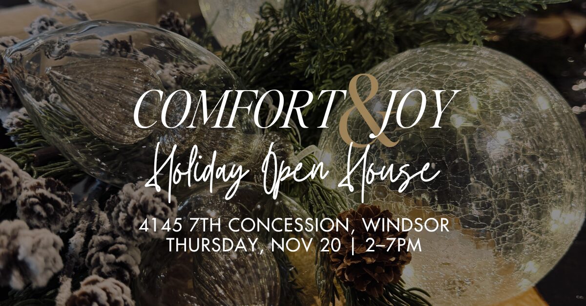 Comfort and Joy Holiday Event windsor ontario
